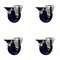 Service Caster 4'' Solid Poly Wheel Swivel Bolt Hole Caster Set with Posi Lock Brakes, 4PK SCC-BH20S414-SPUS-PLB-4 - alternate 1